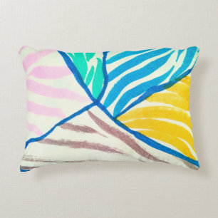 Seamless patchwork background with paisley and flo accent pillow