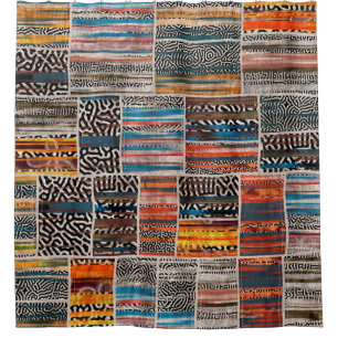 Seamless patchwork collage mix quilt pattern print