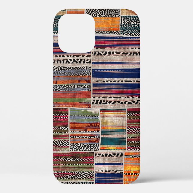 Seamless patchwork collage mix quilt pattern print Case-Mate iPhone case (Back)