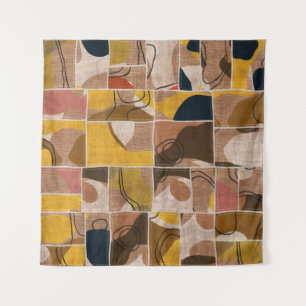 Seamless patchwork collage mix quilt pattern print tapestry