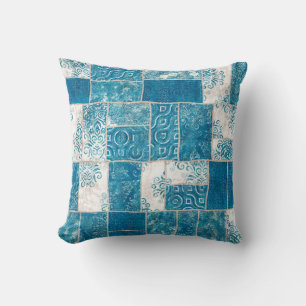 Seamless patchwork collage mix quilt pattern print throw pillow
