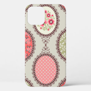 Seamless Patchwork floral vintage pattern. Vintage iPhone 12 Case