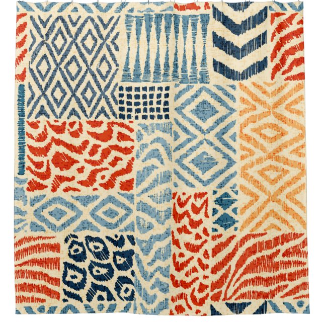Seamless patchwork pattern. A collection of hand-d (Front)