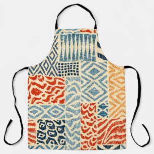 Seamless patchwork pattern. A collection of hand-d Apron