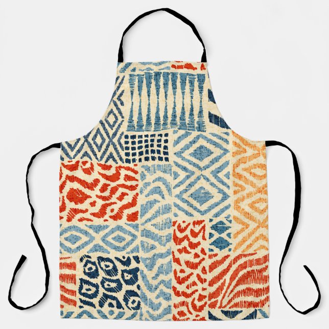 Seamless patchwork pattern. A collection of hand-d Apron (Front)