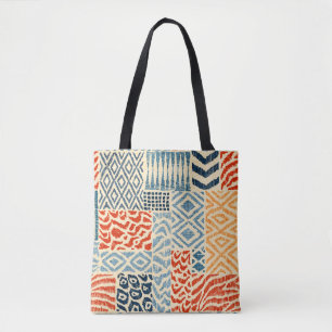Seamless patchwork pattern. A collection of hand-d Tote Bag