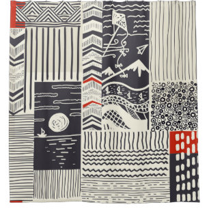 Seamless patchwork pattern from abstract doodles.
