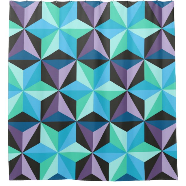 Seamless patchwork pattern with stars. Abstract ge (Front)