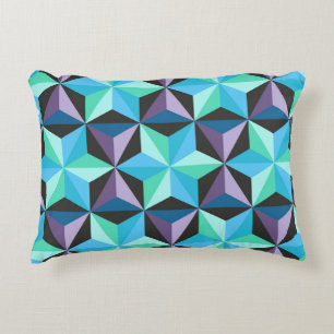 Seamless patchwork pattern with stars. Abstract ge Accent Pillow
