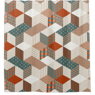 Seamless patchwork pattern with stars. vintage bac