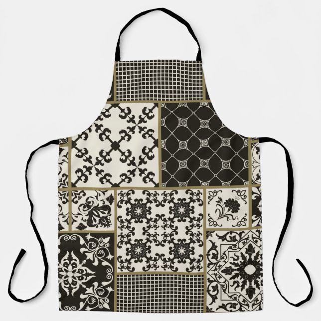 Seamless patchwork tile with Islam, Arabic, Indian Apron (Front)