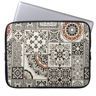 Seamless patchwork tile with Islam, Arabic, Indian Laptop Sleeve