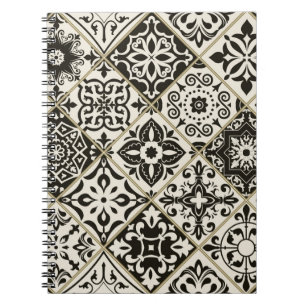 Seamless patchwork tile with Islam, Arabic, Indian Notebook