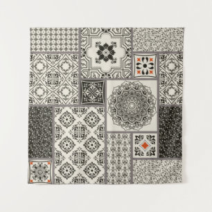 Seamless patchwork tile with Islam, Arabic, Indian Tapestry