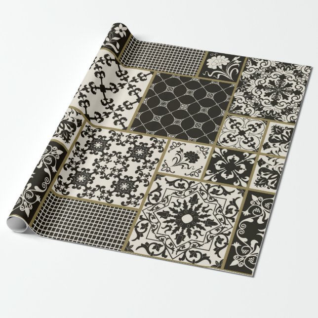 Seamless patchwork tile with Islam, Arabic, Indian Wrapping Paper (Unrolled)
