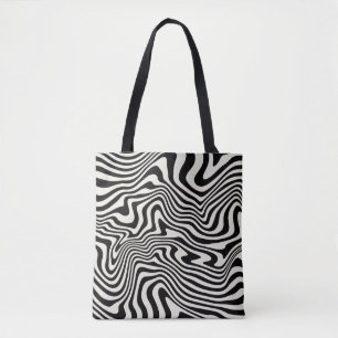 seamless pattern. Abstract striped texture with b Tote Bag
