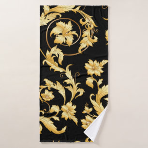 Seamless pattern, background In baroque, rococo, v Bath Towel