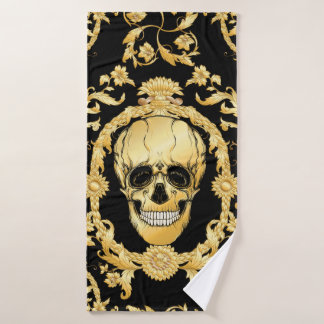 Seamless pattern, background In baroque, rococo, v Bath Towel