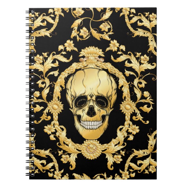 Seamless pattern, background In baroque, rococo, v Notebook (Front)