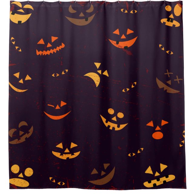 Seamless Pattern Background Of Pumpkin Devil Face (Front)