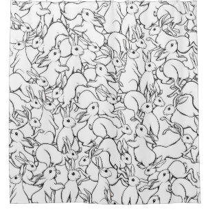 Seamless pattern, background with cute rabbits, ha