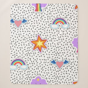 Seamless pattern background with patch cartoon sta sherpa blanket