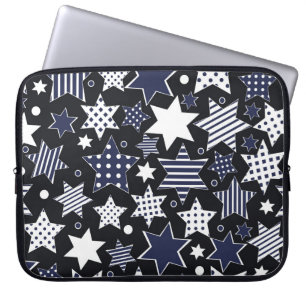 Seamless pattern background with stylized starspat laptop sleeve