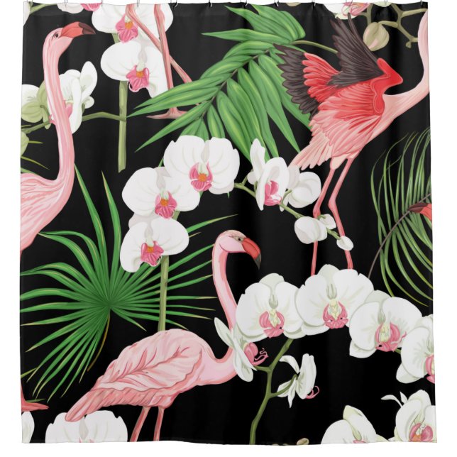 Seamless pattern, background with tropical plants, (Front)