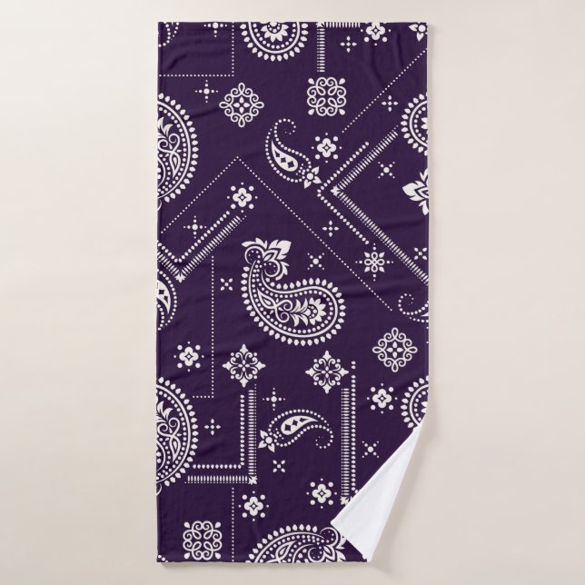 Seamless pattern based on ornament paisley Bandana Bath Towel (Bath Towel)