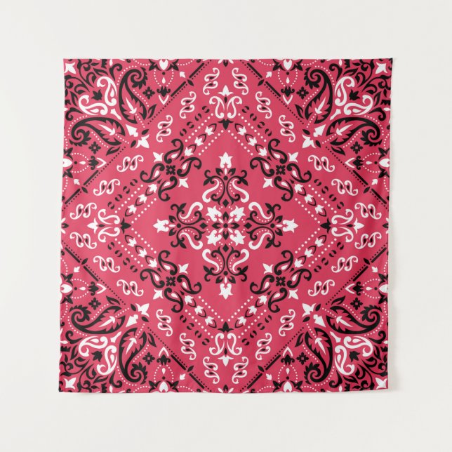 Seamless pattern based on ornament paisley Bandana Tapestry (Front)