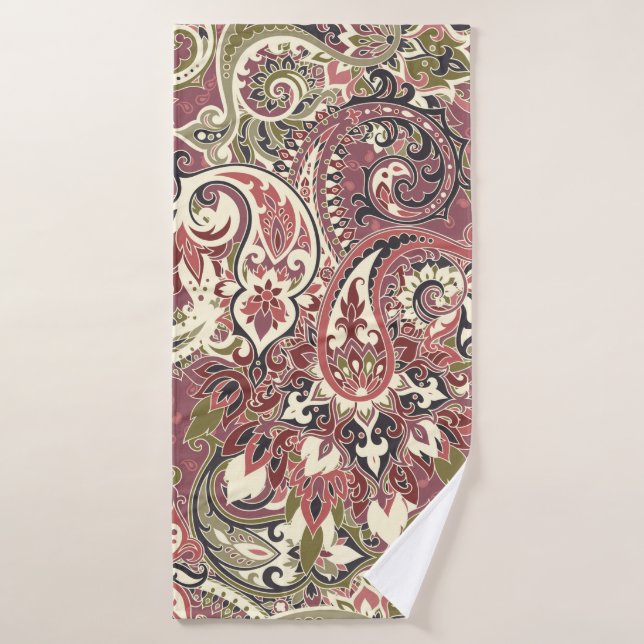 Seamless pattern based on traditional Asian elemen Bath Towel (Bath Towel)