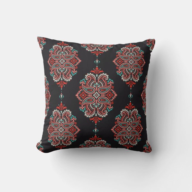 Seamless pattern based on traditional Asian elemen Throw Pillow (Front)