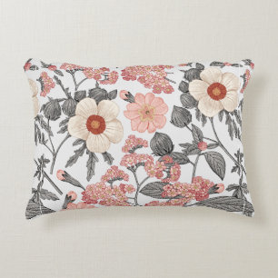 Seamless pattern. Beautiful fabric blooming realis Accent Pillow