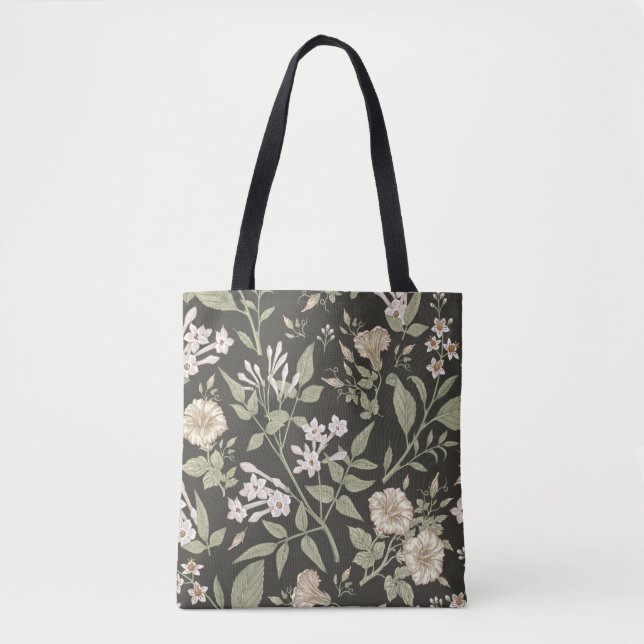 Seamless pattern. Beautiful fabric blooming realis Tote Bag (Front)