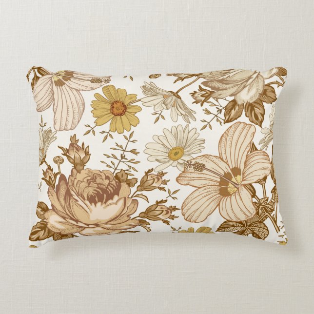 Seamless pattern. Beautiful pink blooming realisti Accent Pillow (Front)