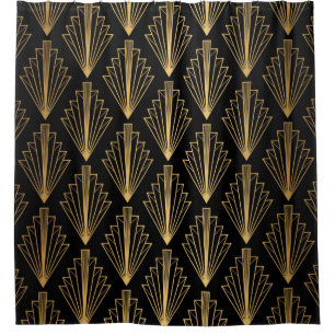 Seamless pattern black and gold background