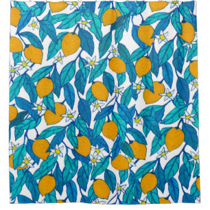 Seamless pattern. Blooming lemon. Flowers neroli. 