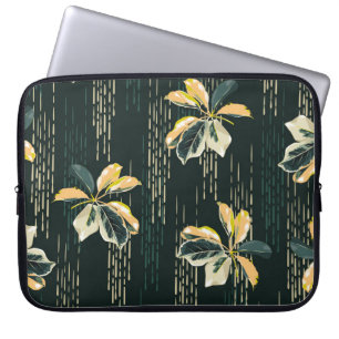 Seamless pattern Botanical VARIEGATED PLANTS, leav Laptop Sleeve