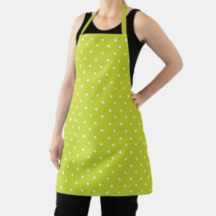 Seamless pattern bright lime polka dot pattern apron