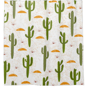 Seamless pattern, cactus, sand texture, Mexican st