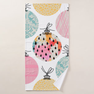 Seamless pattern. Christmas Decor. Bath Towel
