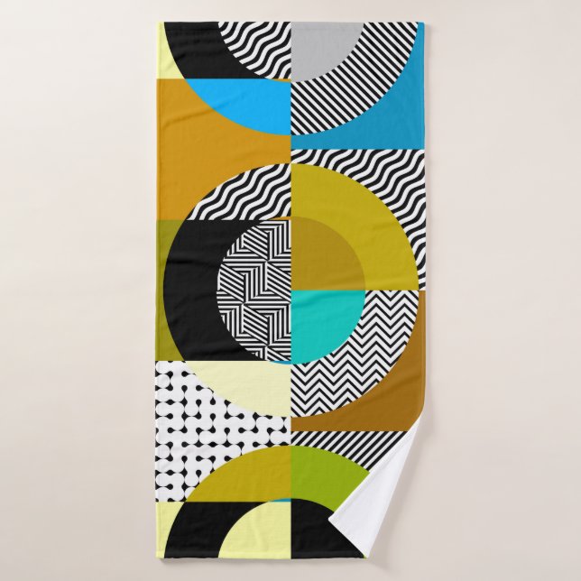 Seamless pattern. Circles pattern in geometric col (Serviette de bain)