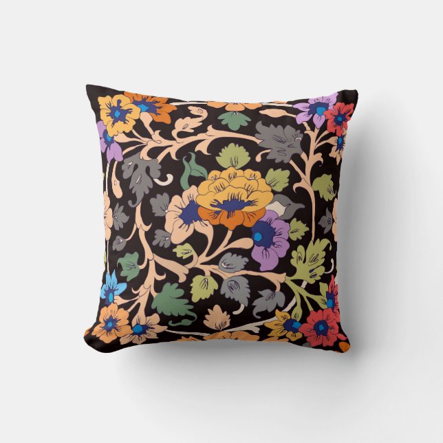 seamless pattern. classic islamic floral ornament. throw pillow (Front)