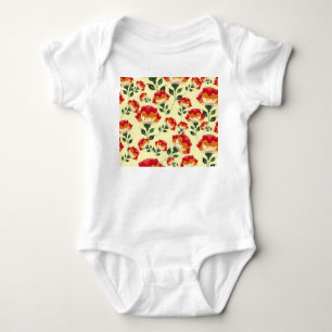 Seamless pattern, colourful flower decoration. baby bodysuit