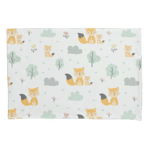 Seamless Pattern Cute Fox Pillowcase