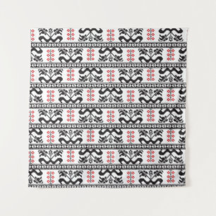 Seamless pattern design inspired by Romanian tradi Tapestry