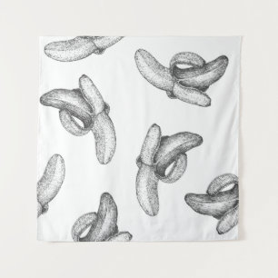 Seamless pattern design or background with banana. tapestry