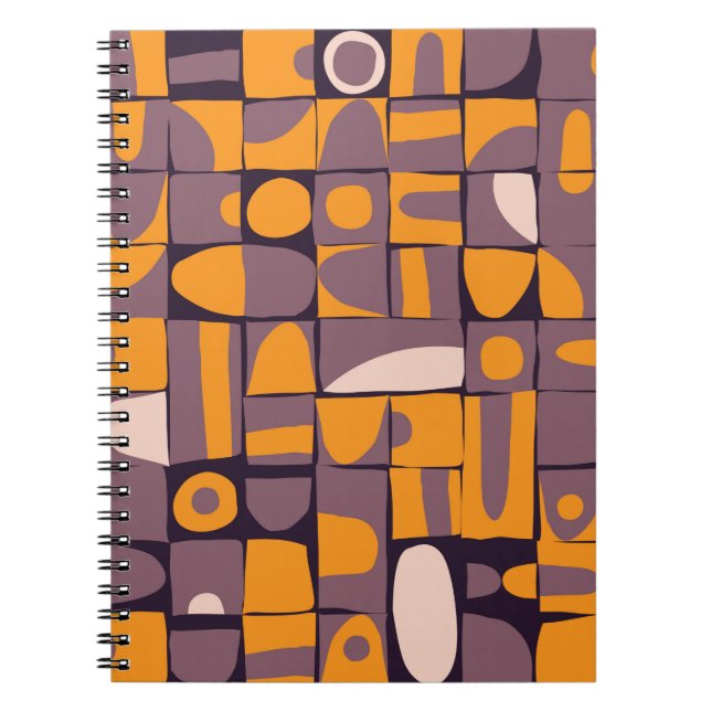 Seamless pattern design with sloppy geometric shap notebook (Front)