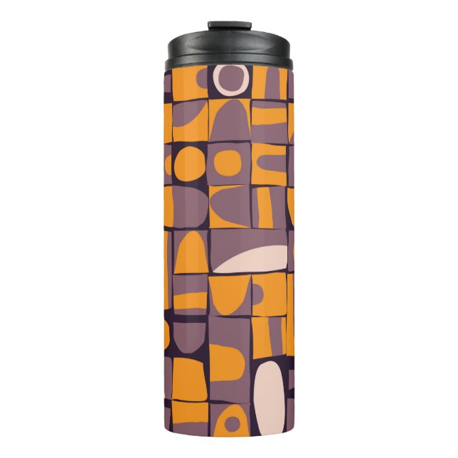 Seamless pattern design with sloppy geometric shap thermal tumbler (Front)