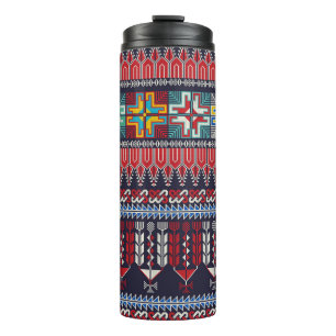 Seamless pattern design with traditional Palestini Thermal Tumbler